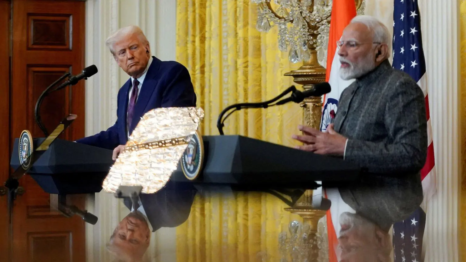Трамп і Моді – на фото в лютому – сперечаються щодо торгівлі